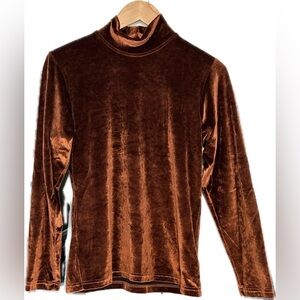 Liz Claiborne Vintage Women's Turtleneck Velvet Top